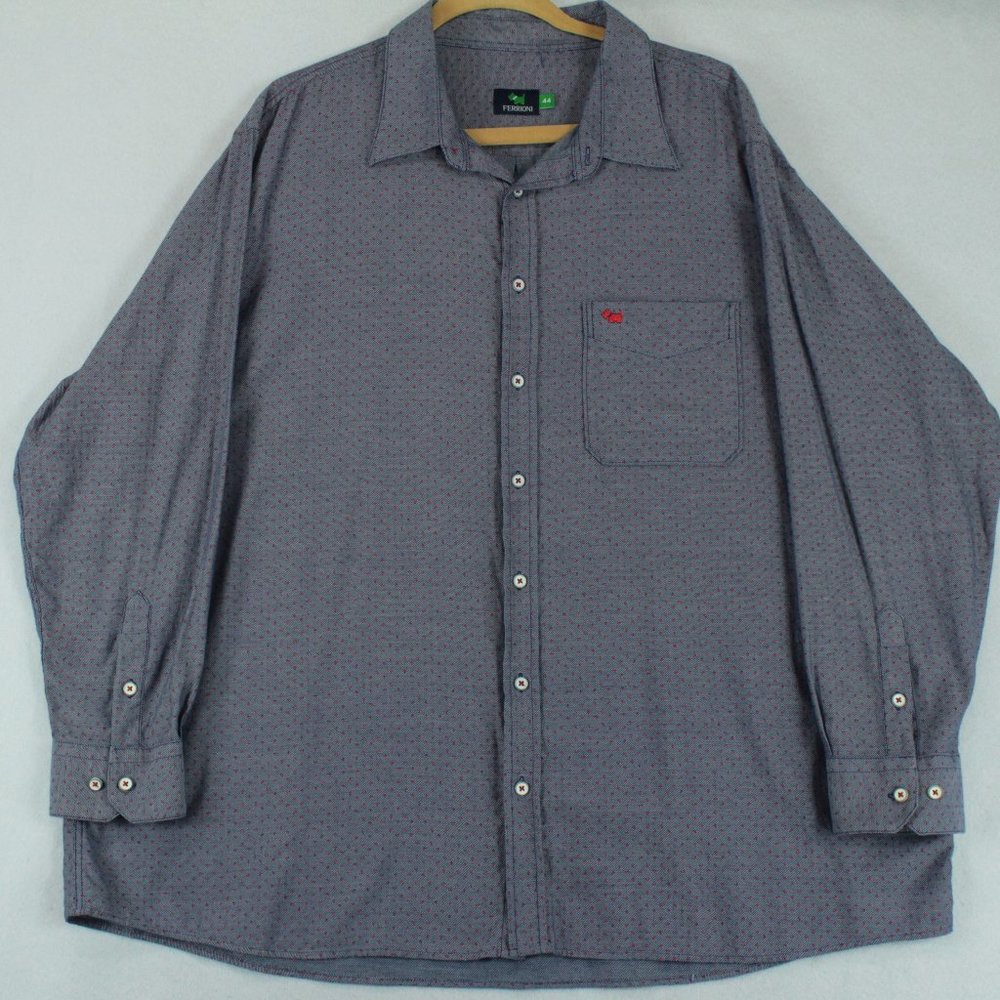 Ferrioni Tag Size 44 Polka-Dot Long Sleeve Shirt